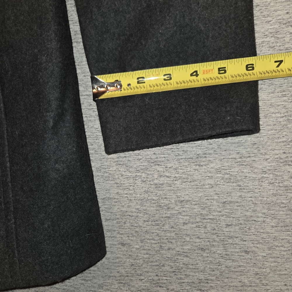 LONDON FOG Jacket Single Breasted Gray Wool Blend Pea Coat Women's Size Large - Picture 7 of 9